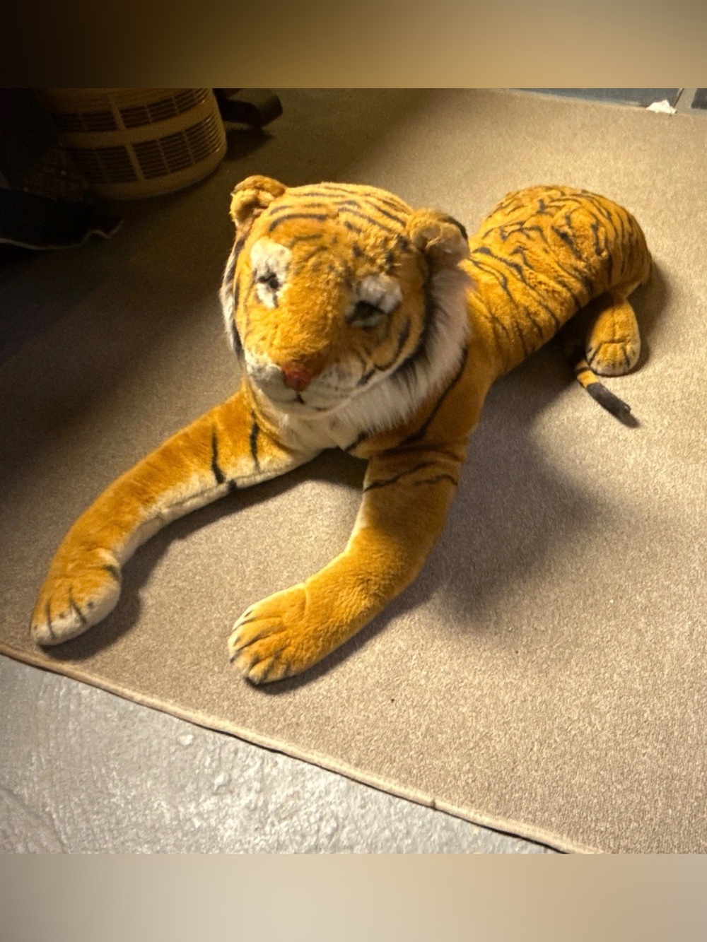 Tiger Plush Stuffed Animal, Orange Black White, Medium 48in